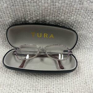 TURA✨Women's Clear and Purple Glasses
